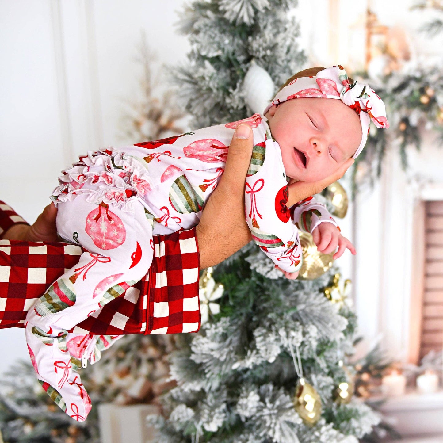 Kit Ornaments Ruffle Bamboo Zip Romper