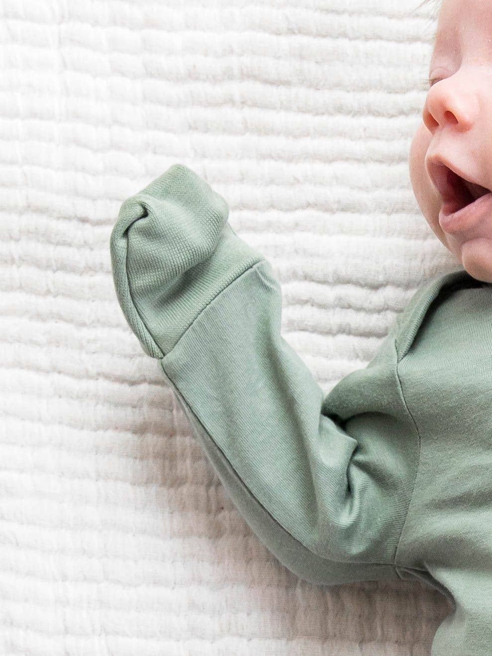 Colored Organics - Organic Newborn Infant Gown + Hat - Thyme