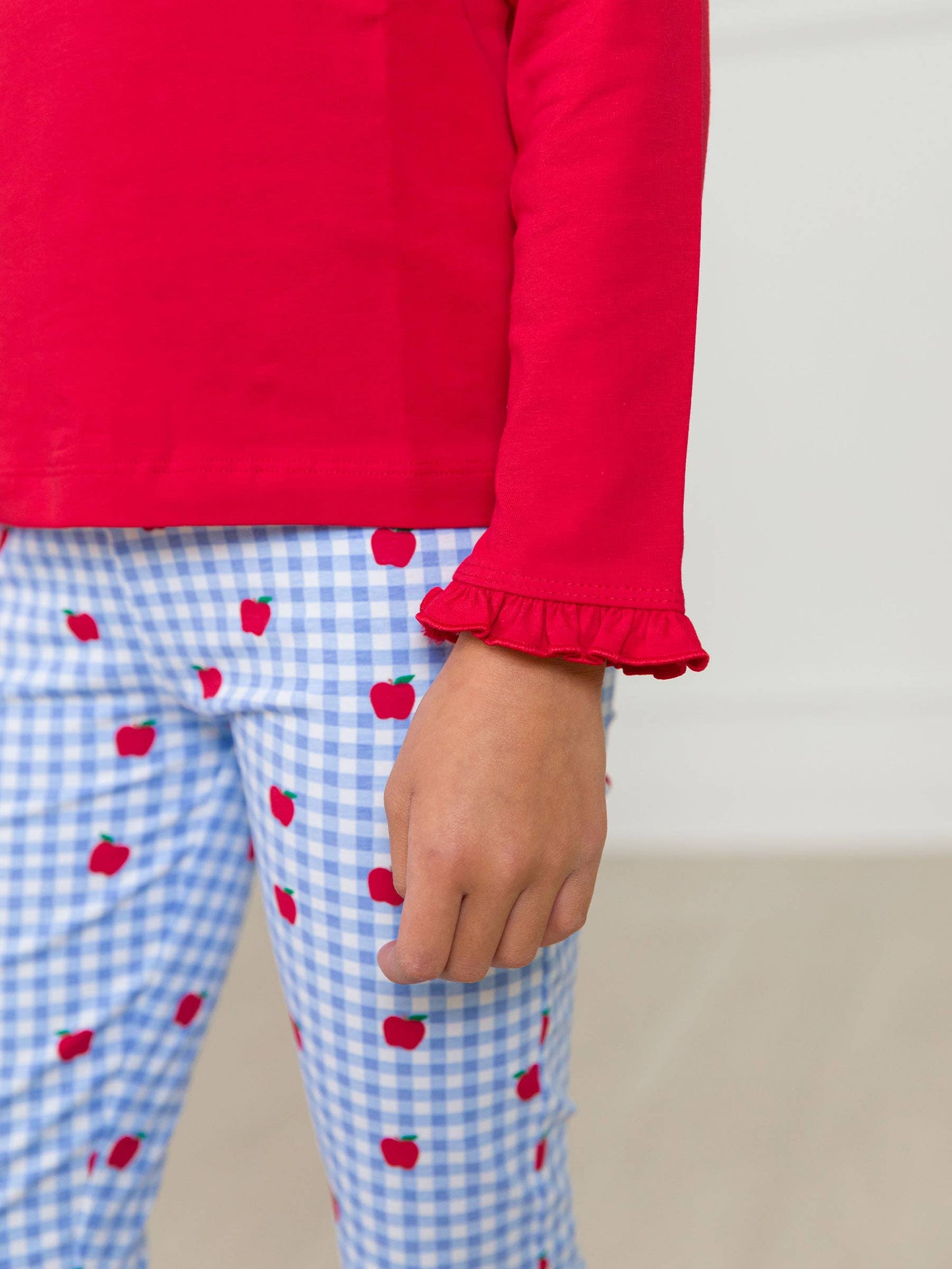 RuffleButts + RuggedButts - Girls Apple Orchard Gingham Classic Ruffle Leggings