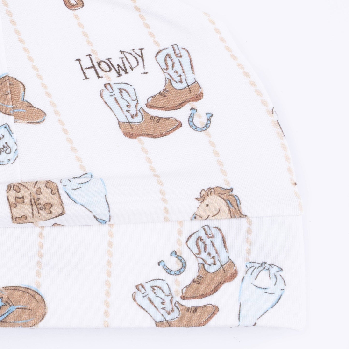 Angel Dear | Cowboy Nursery - Lap Shoulder Gown & Beanie Hat