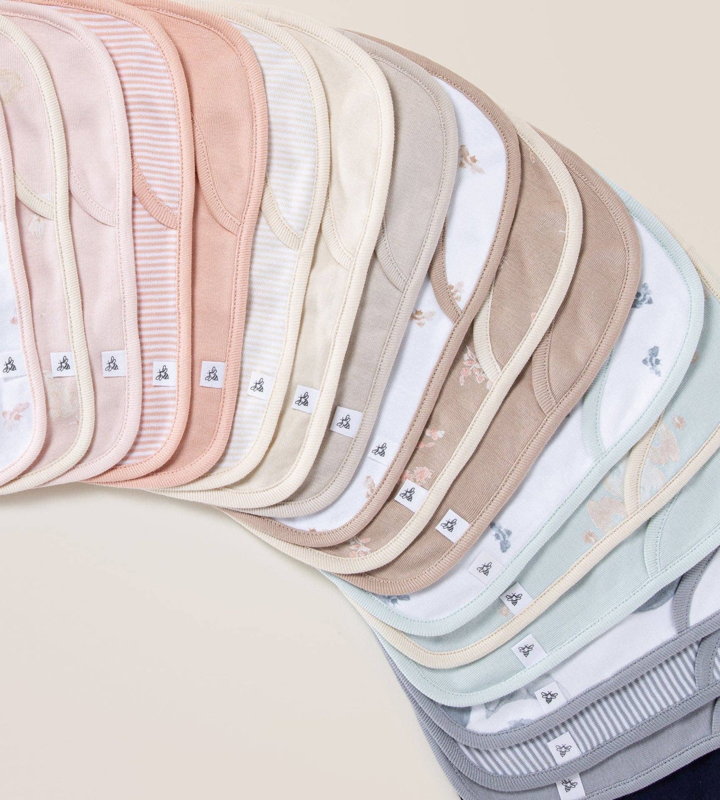 Baby Bibs 5 Pack - Pink Sand | Organic Cotton