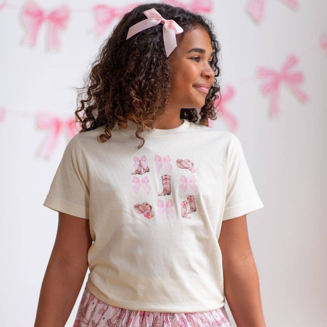 Boots and Bows Cowgirl Short Sleeve T-Shirt