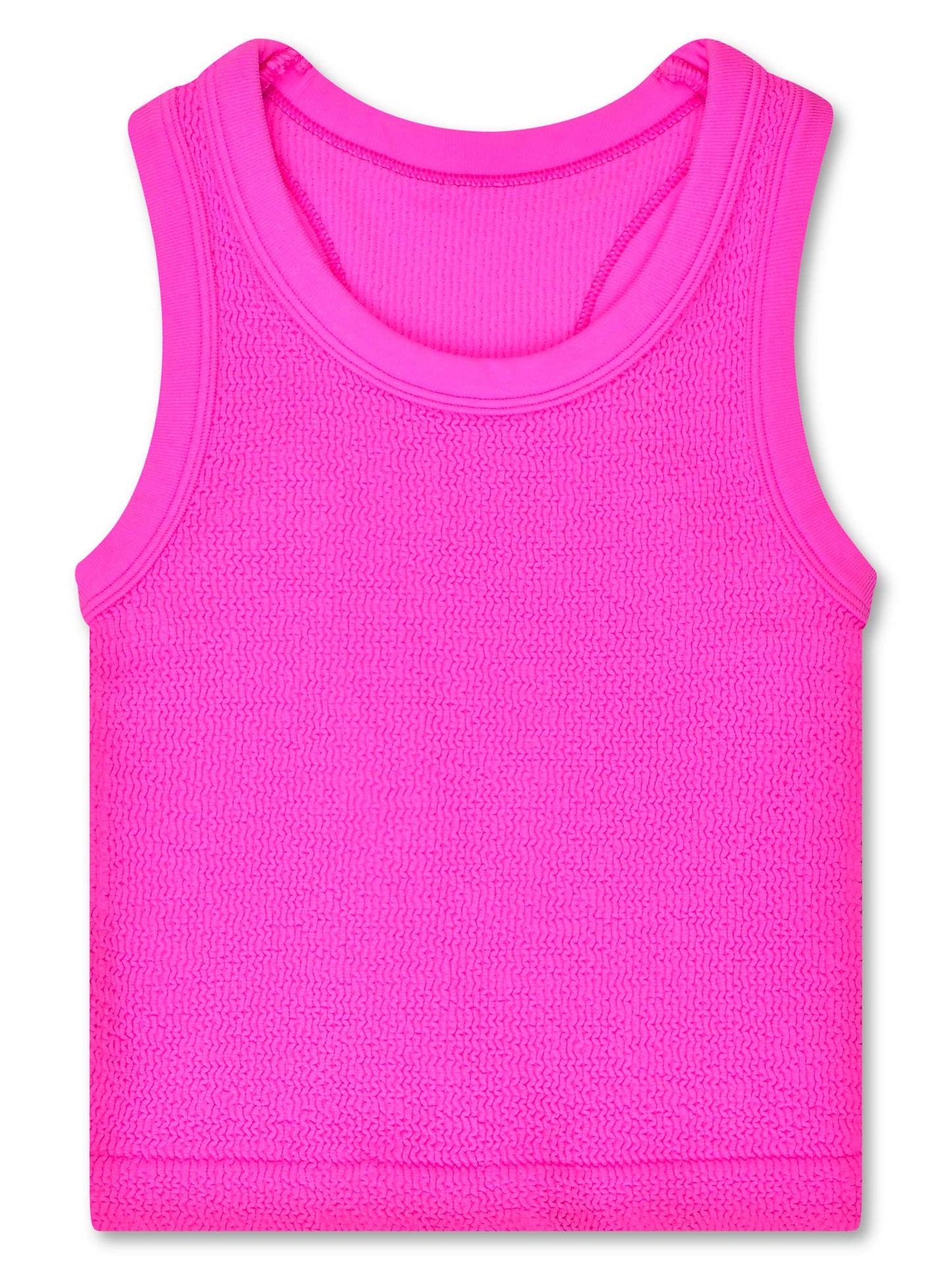 Pretty Pink Smocked Racerback Tank Top