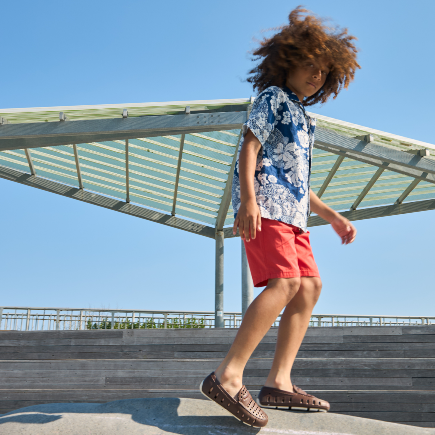 Floafers - KIDS PRODIGY DRIVER DRIFTWOOD BROWN/COCONUT
