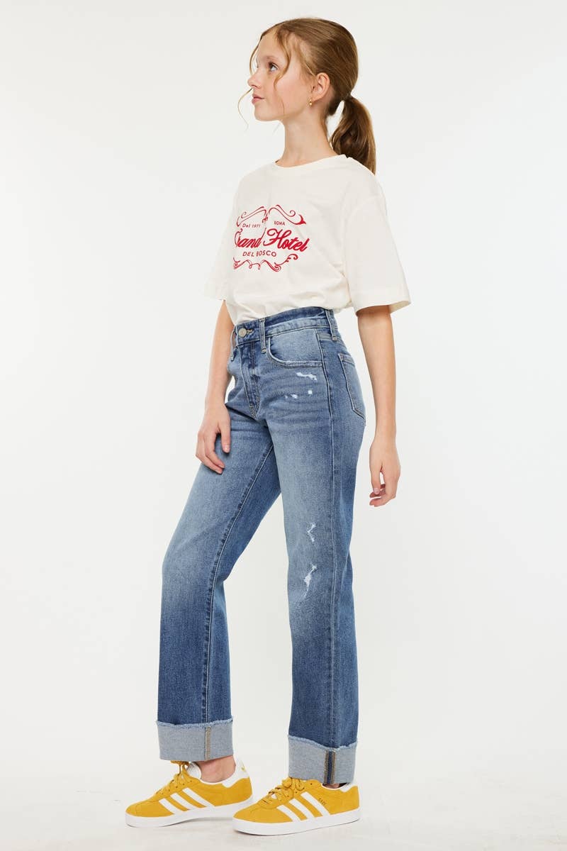 Kan Can USA - Nia High Rise Straight Jeans