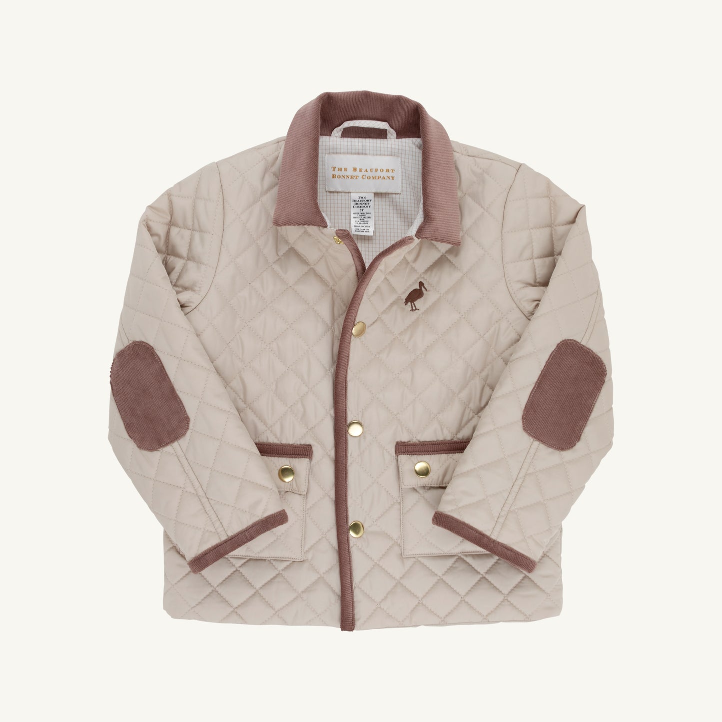 TBBC | Caldwell Quilted Coat - Keeneland Khaki with Gray Bay Brown