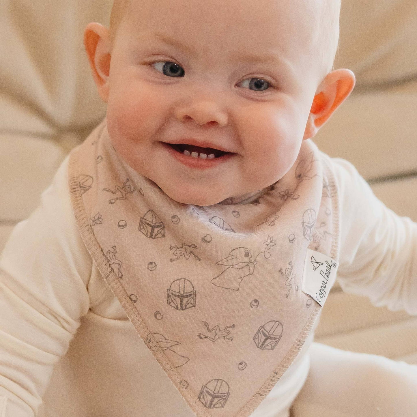 Copper Pearl | 4 Pack Baby Bandana Bibs - Star Wars Grogu