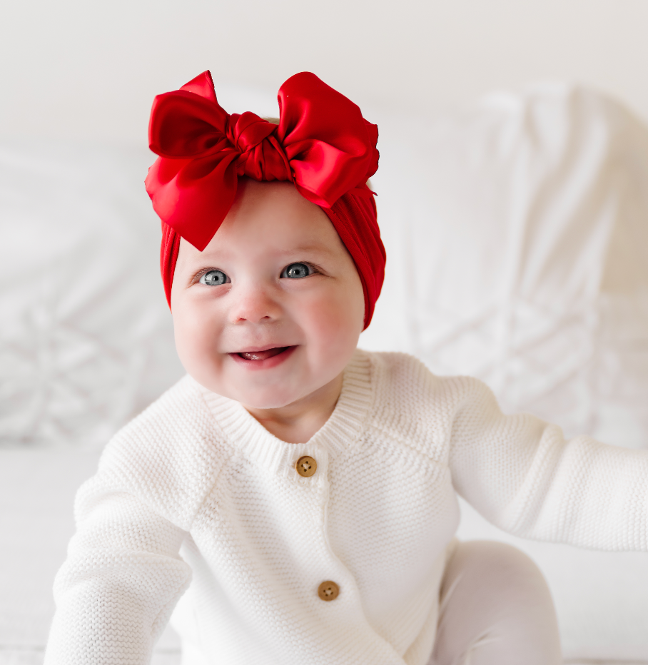 Baby Bling® Satin FAB® soft nylon headband with satin bow