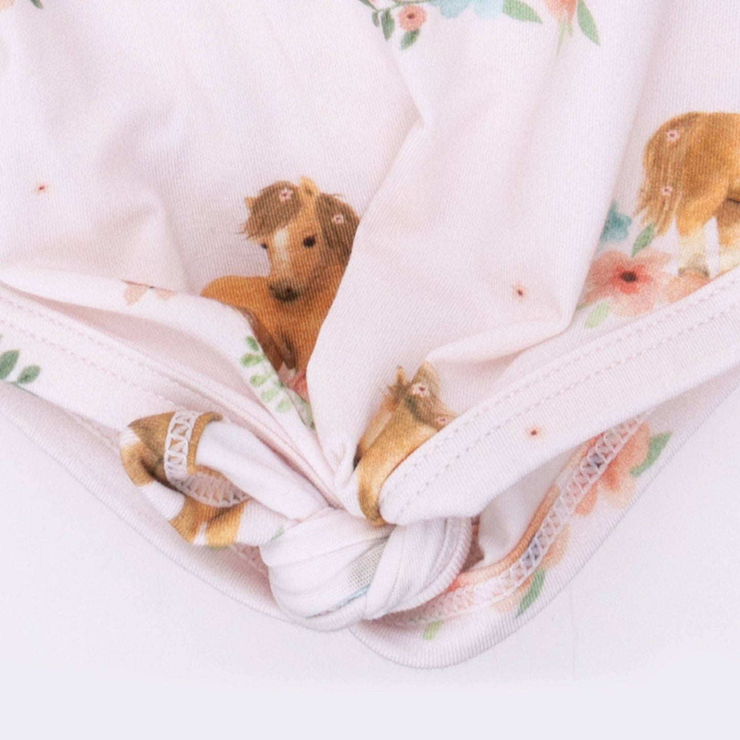 Angel Dear | Pink Ponies - Knotted Gown and Headband