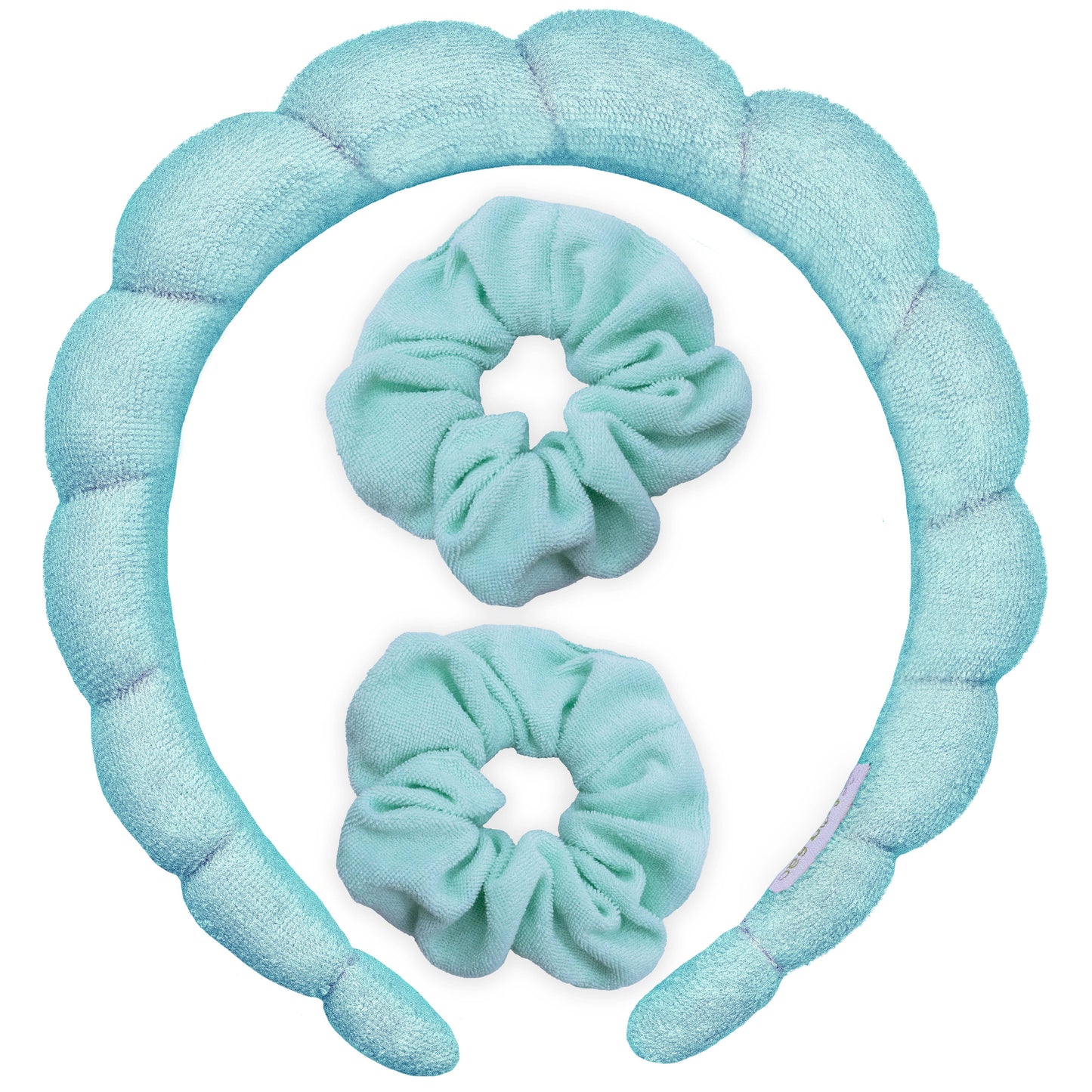Spa Headband & Scrunchie Wristband Set