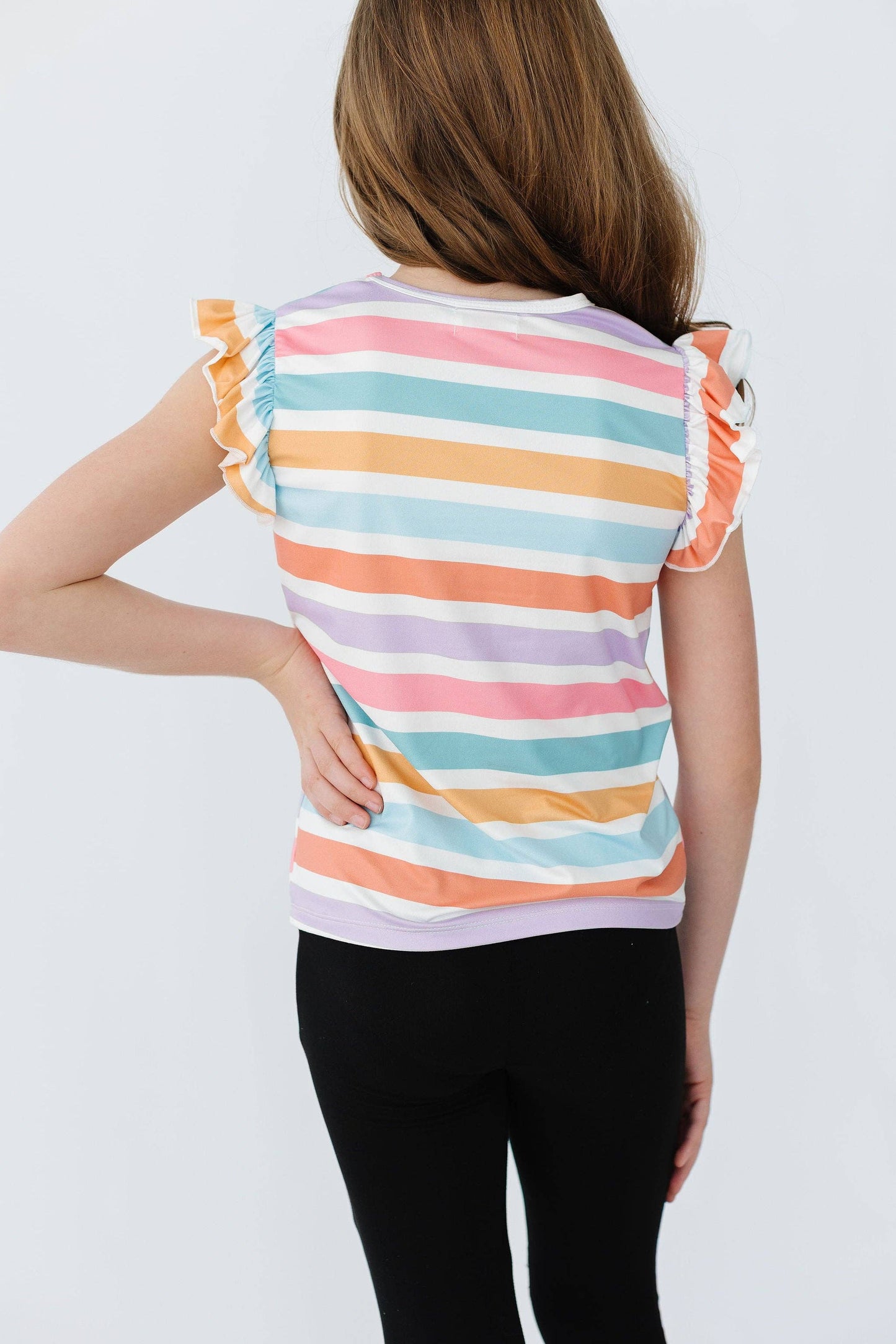 Striped Ruffle Tee