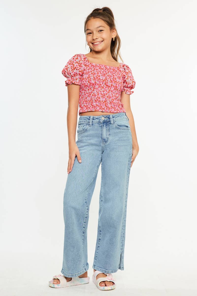 Kan Can USA - Aurora High Rise Wide Leg Jeans