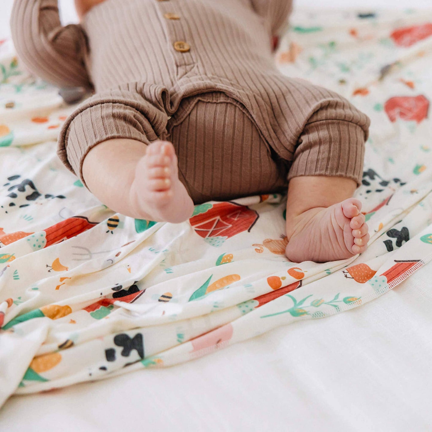 Copper Pearl | Knit Swaddle Blanket - Farmstead