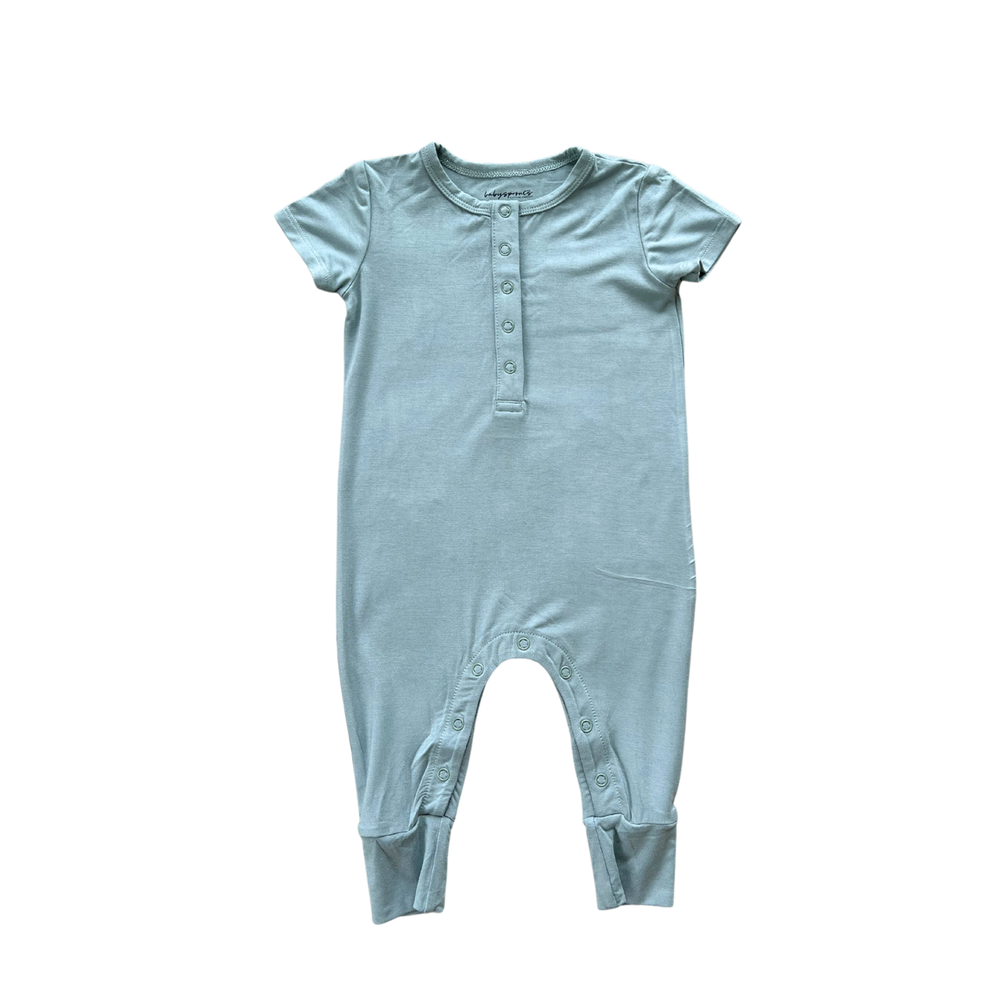 Bamboo Short Sleeve Henley Romper