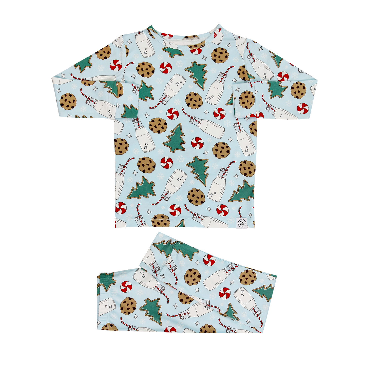 Sweet Bamboo - Big Kid Pajama - Santa's Cookie Blue
