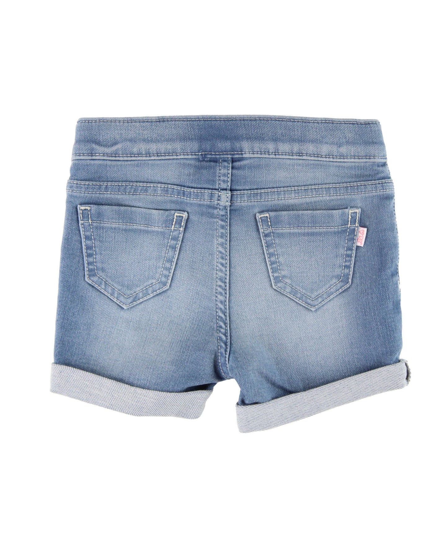 RuffleButts + RuggedButts - Girls Light Wash Stretch Denim Shorts