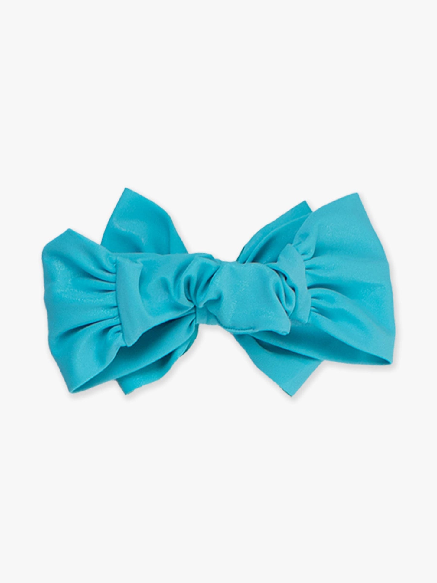 Bright Aqua Shimmer Swim Bow Headband