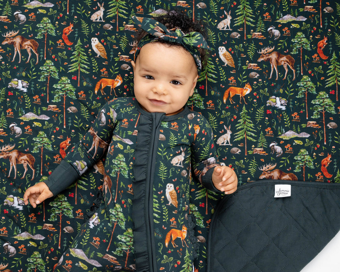 Wood You Be My Friend Ruffle Romper Pajamas