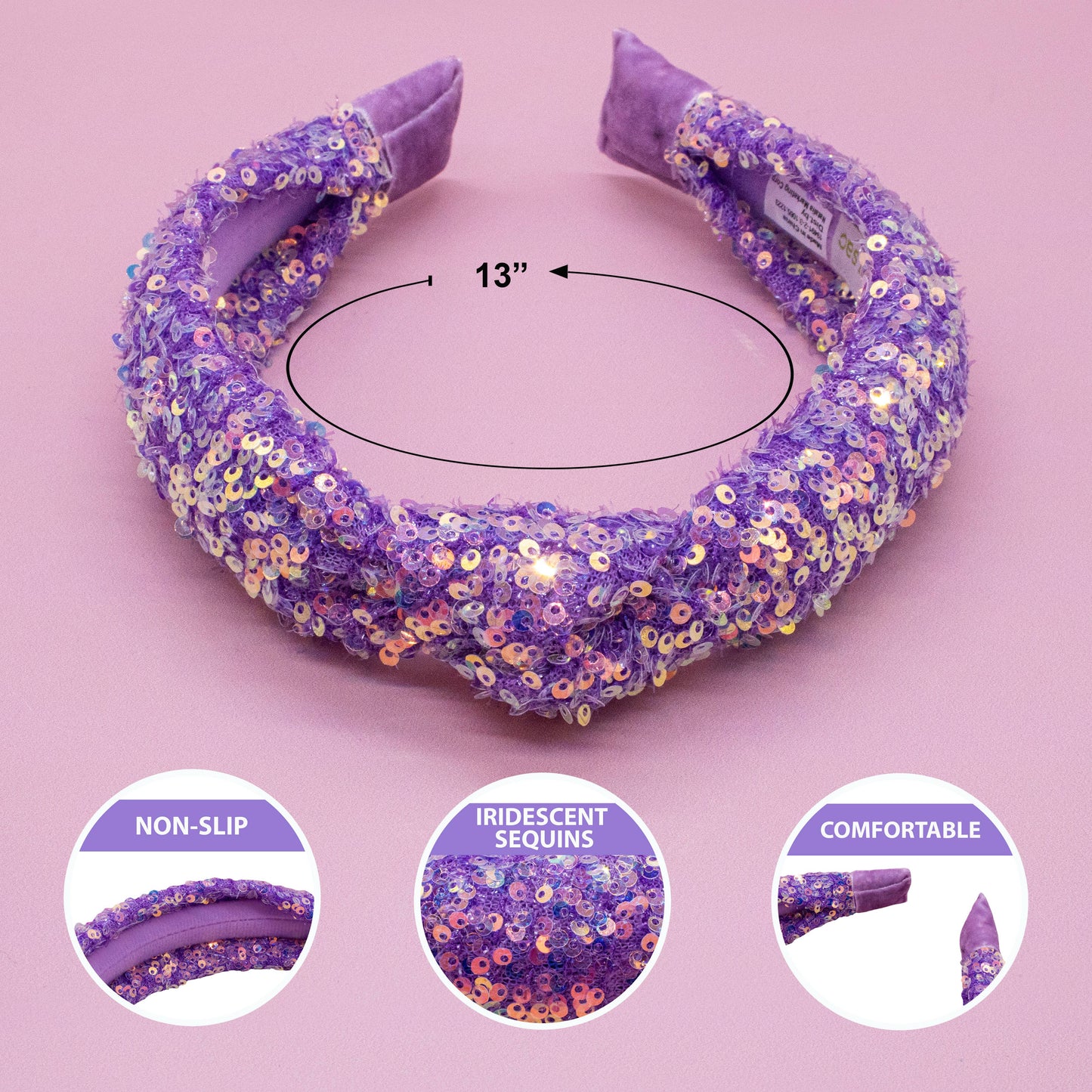 Confetti Sequin Knotted Headband