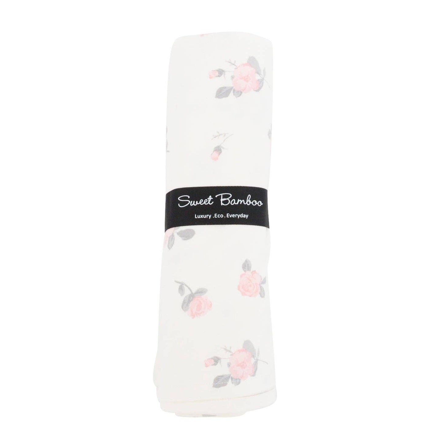 Sweet Bamboo - Oversized Swaddle - Roses White