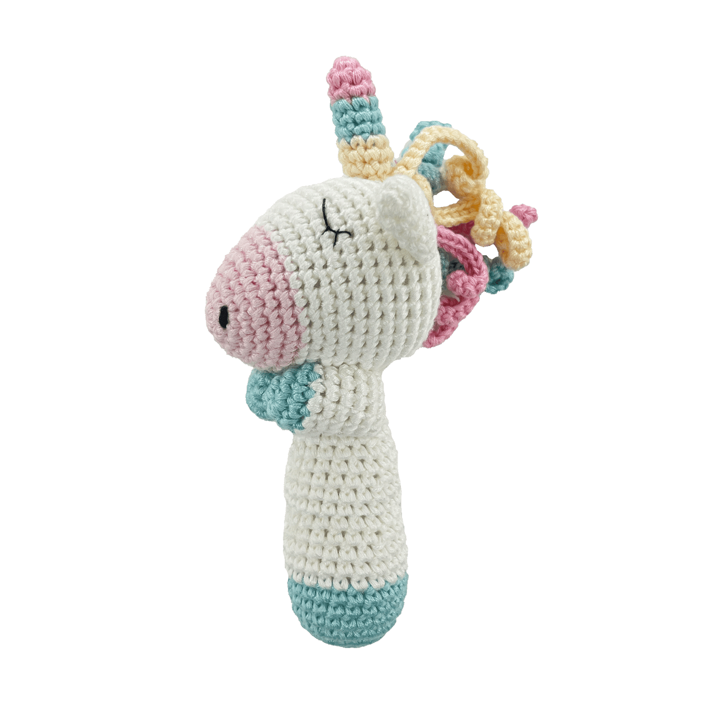 Unicorn Crochet Stick Rattle
