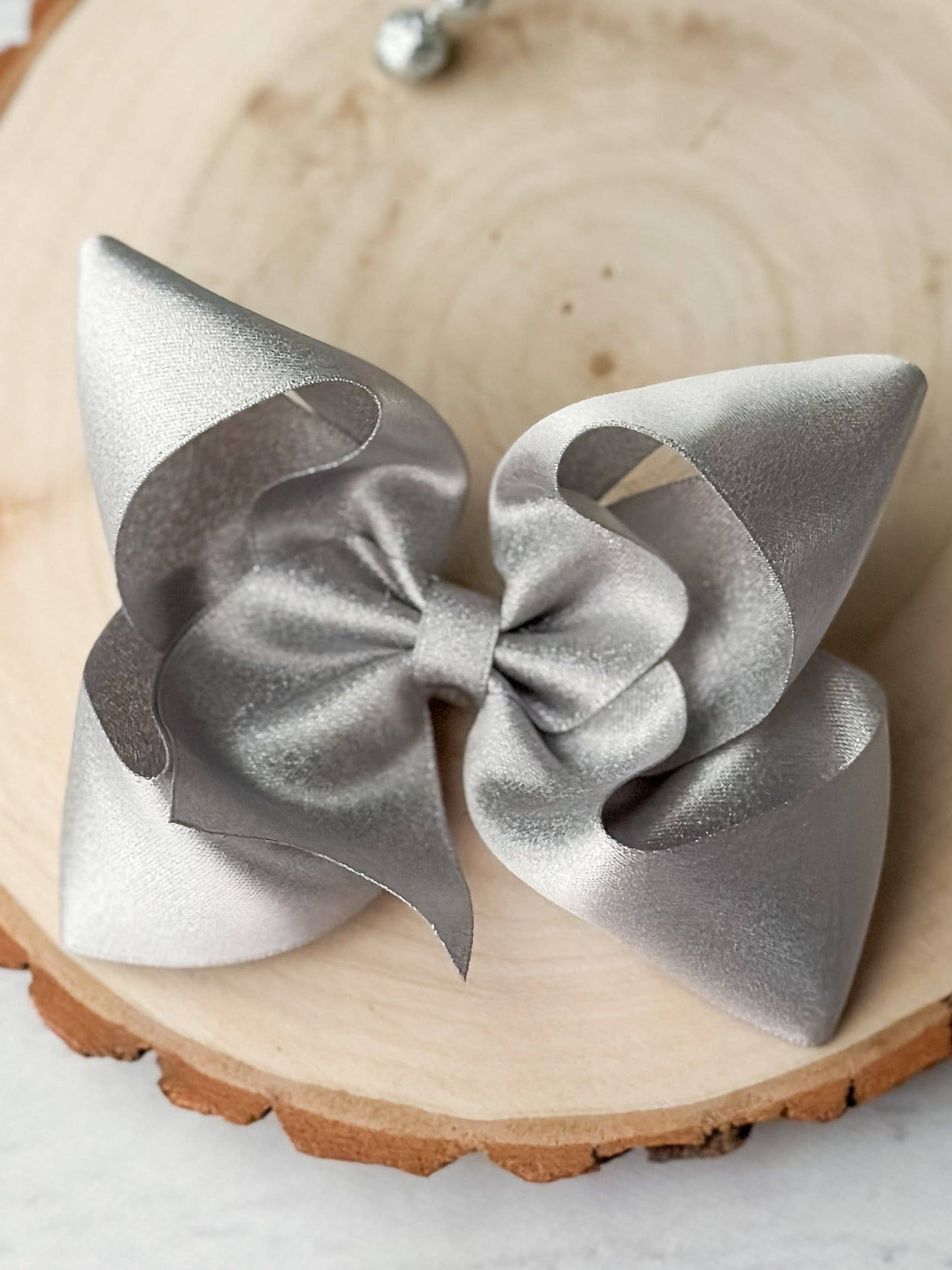 Holiday Shimmer Satin Hair Bows