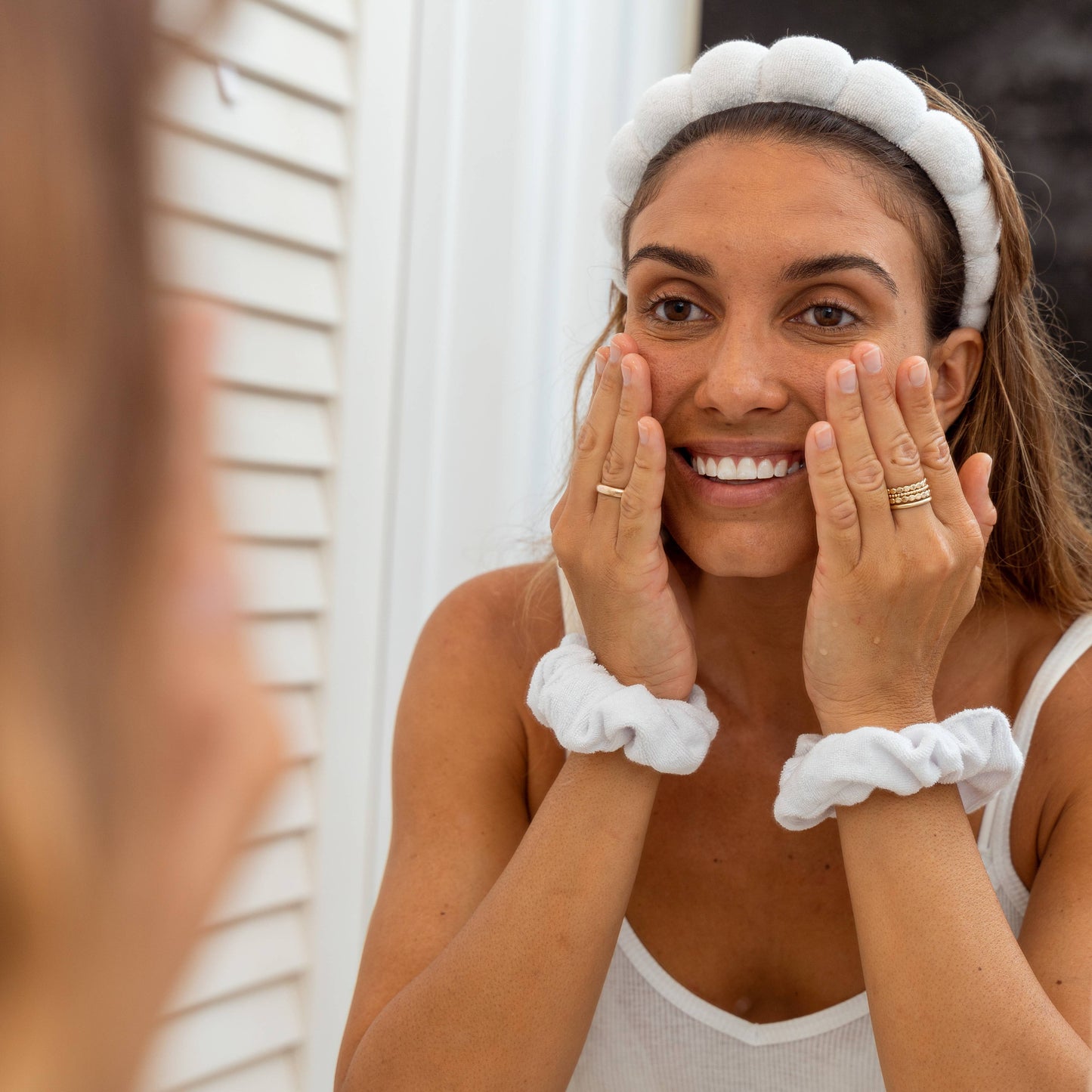Spa Headband & Scrunchie Wristband Set