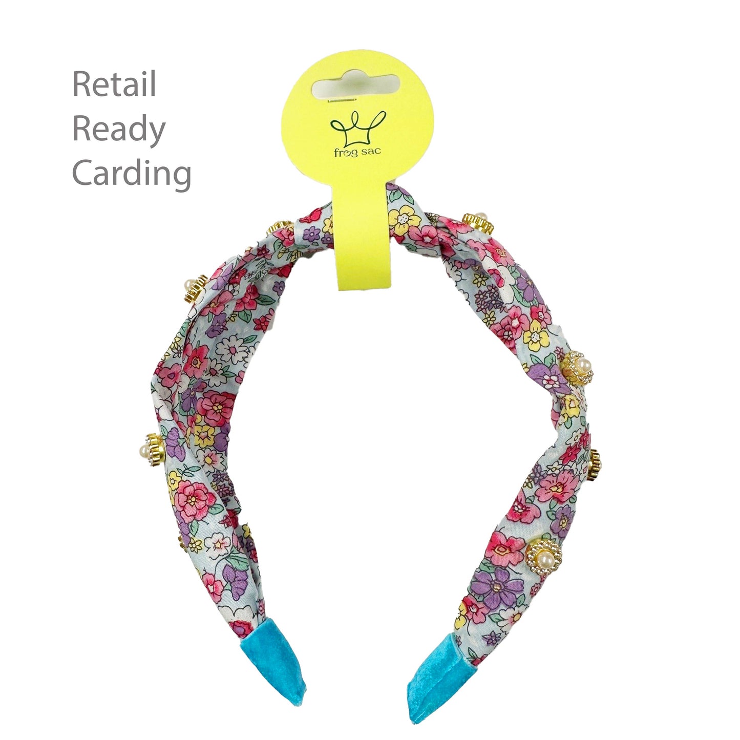 Embellished Floral Rhinestone Pearl Knot Headband