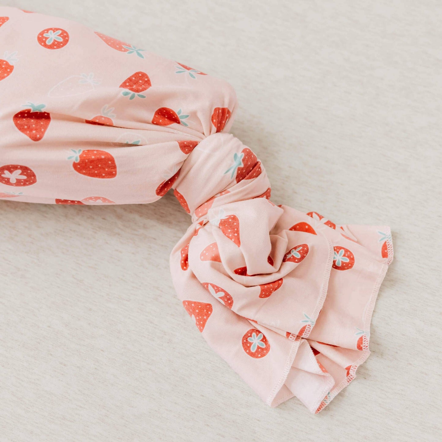 Copper Pearl | Knit Swaddle Blanket - Strawberry