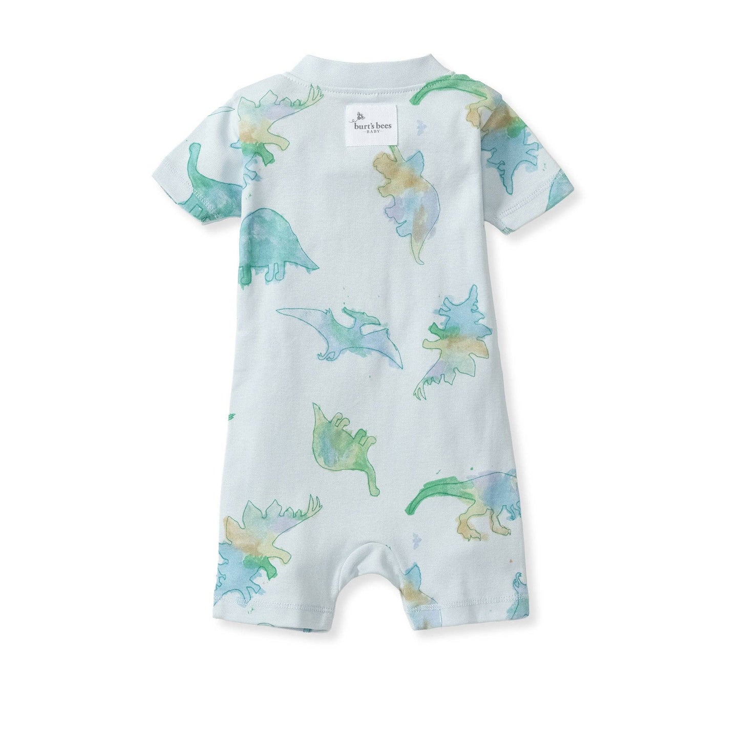 Burt's Bees Baby - Watercolor Dinos Organic Baby Sleeper Romper - Rain