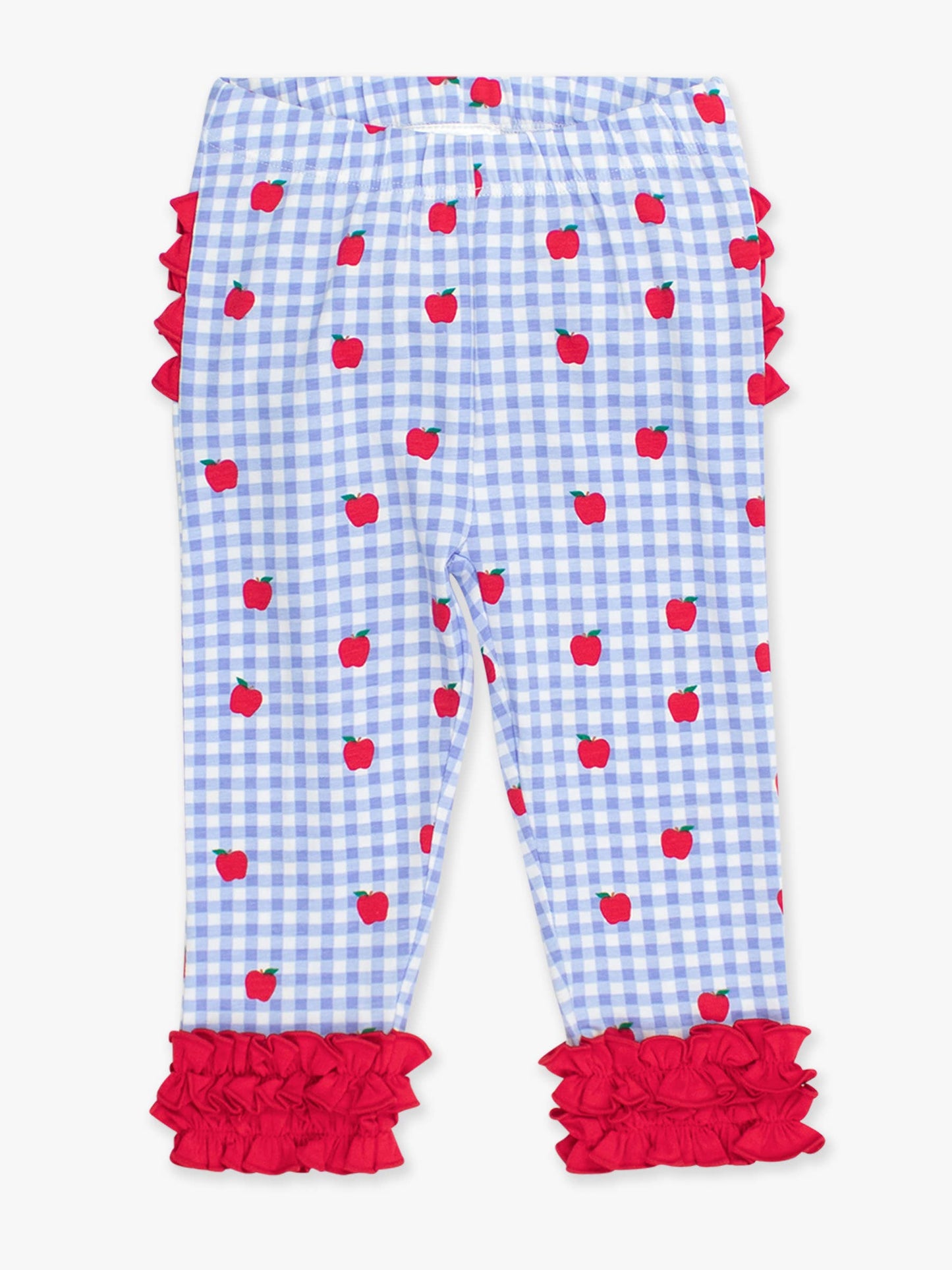 RuffleButts + RuggedButts - Toddler Girls Apple Orchard Gingham Classic Ruffle Leggings