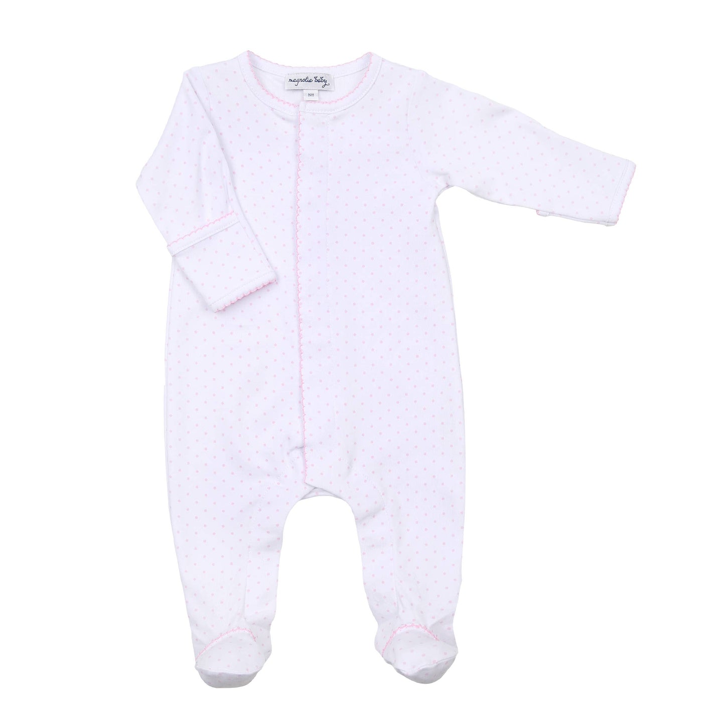 Magnolia Baby | Mini Dots Footie - Pink