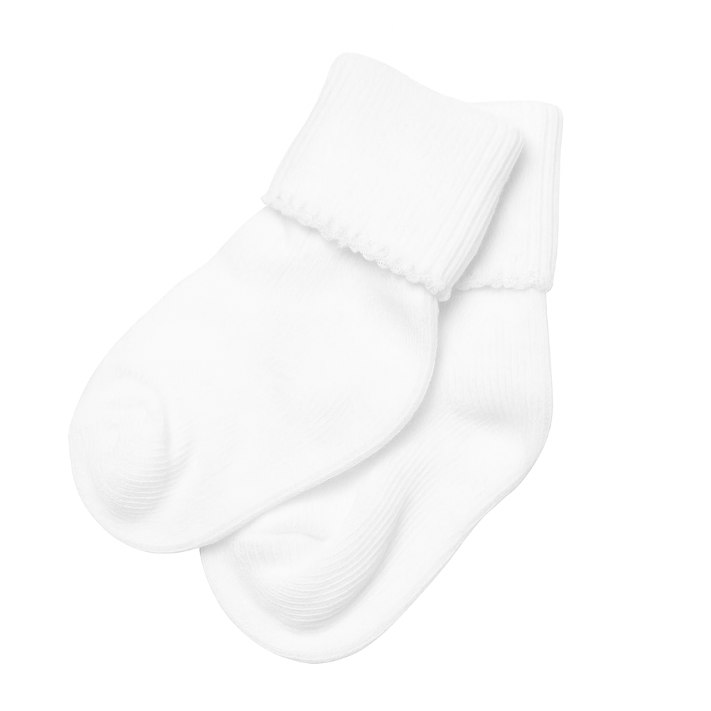 Magnolia Baby | Essentials White Socks - White Trim