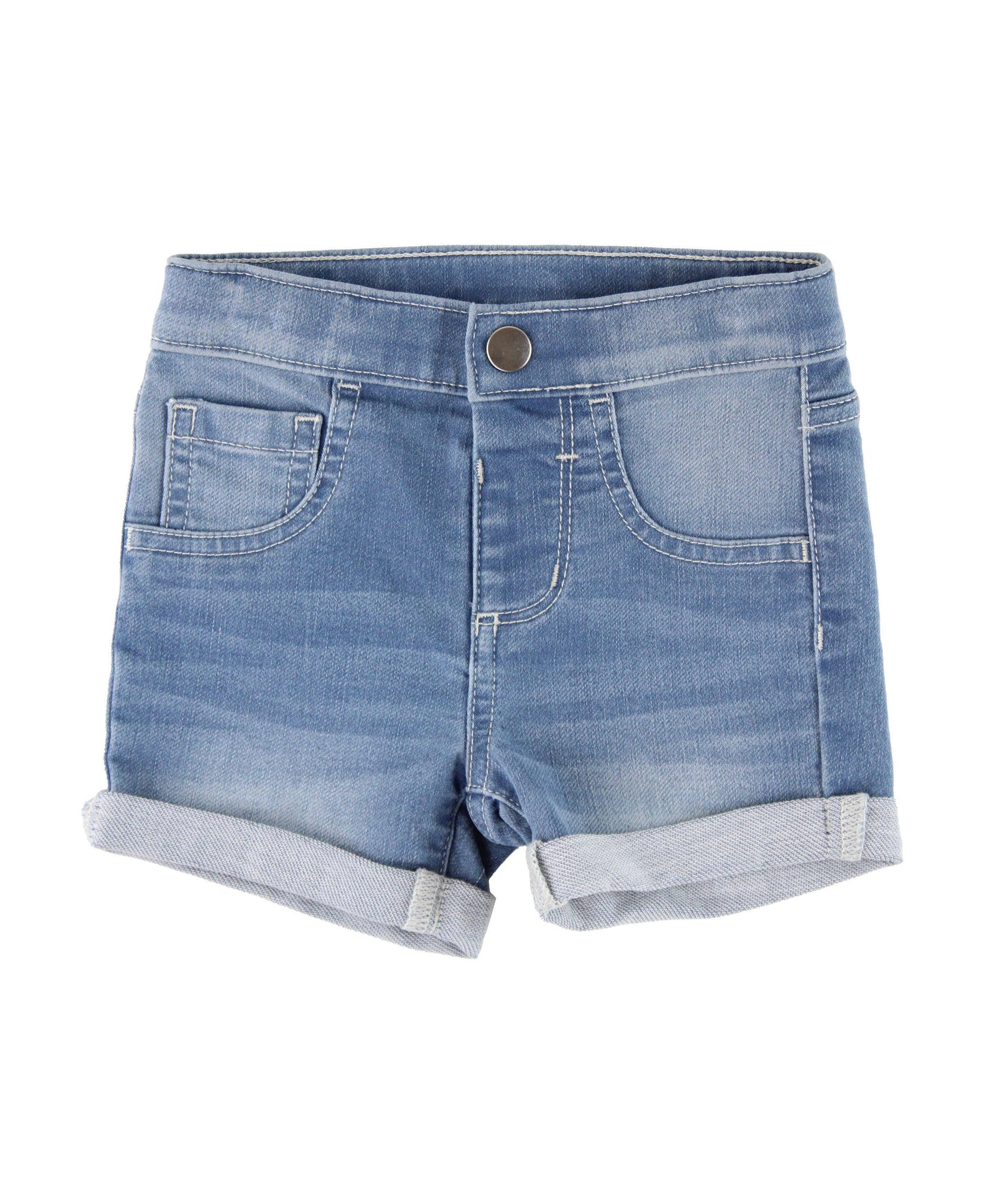 RuffleButts + RuggedButts - Girls Light Wash Stretch Denim Shorts