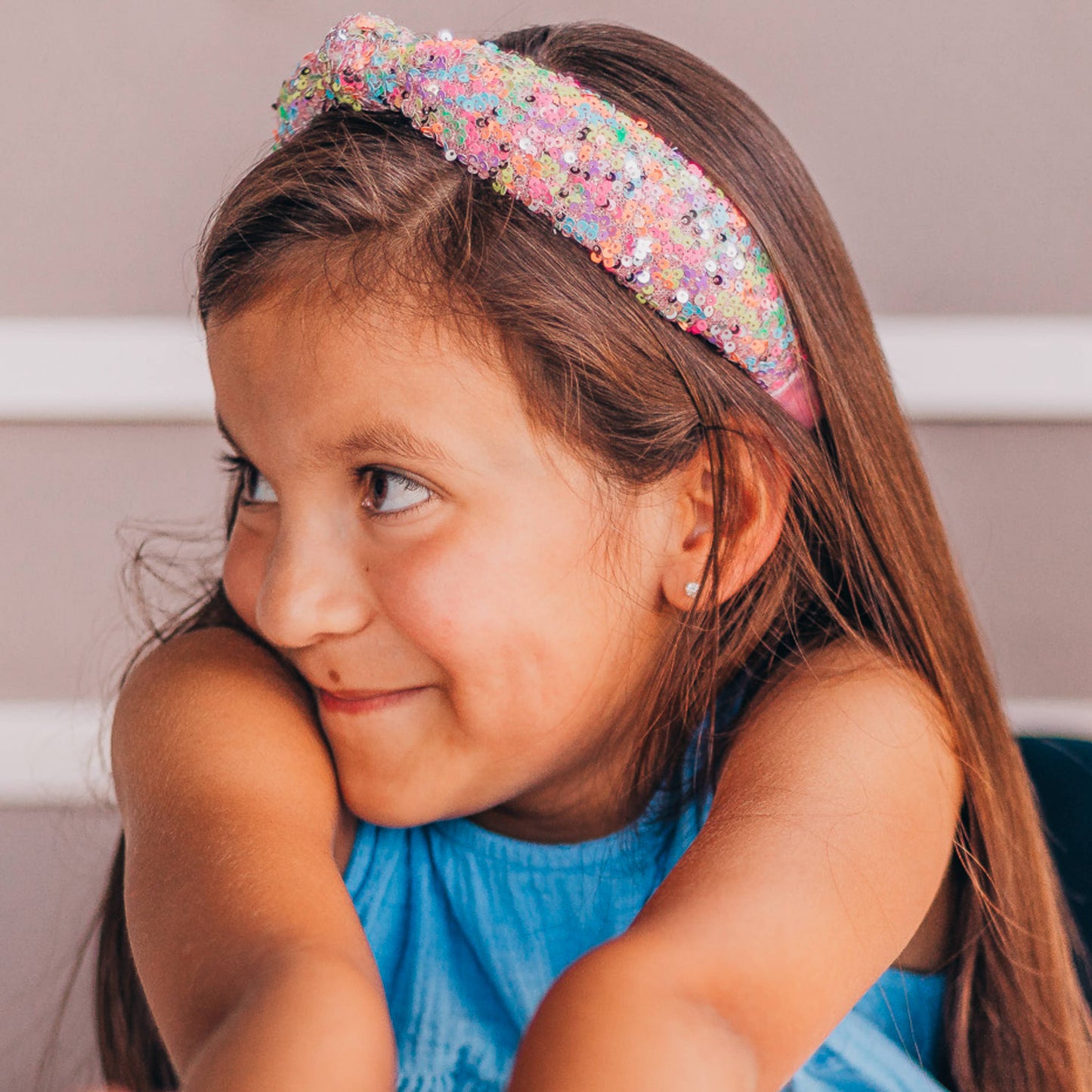 Confetti Sequin Knotted Headband