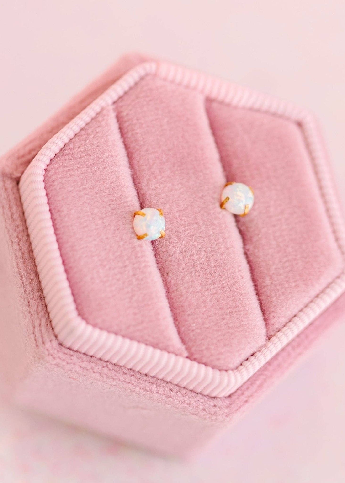 White Opal Earrings