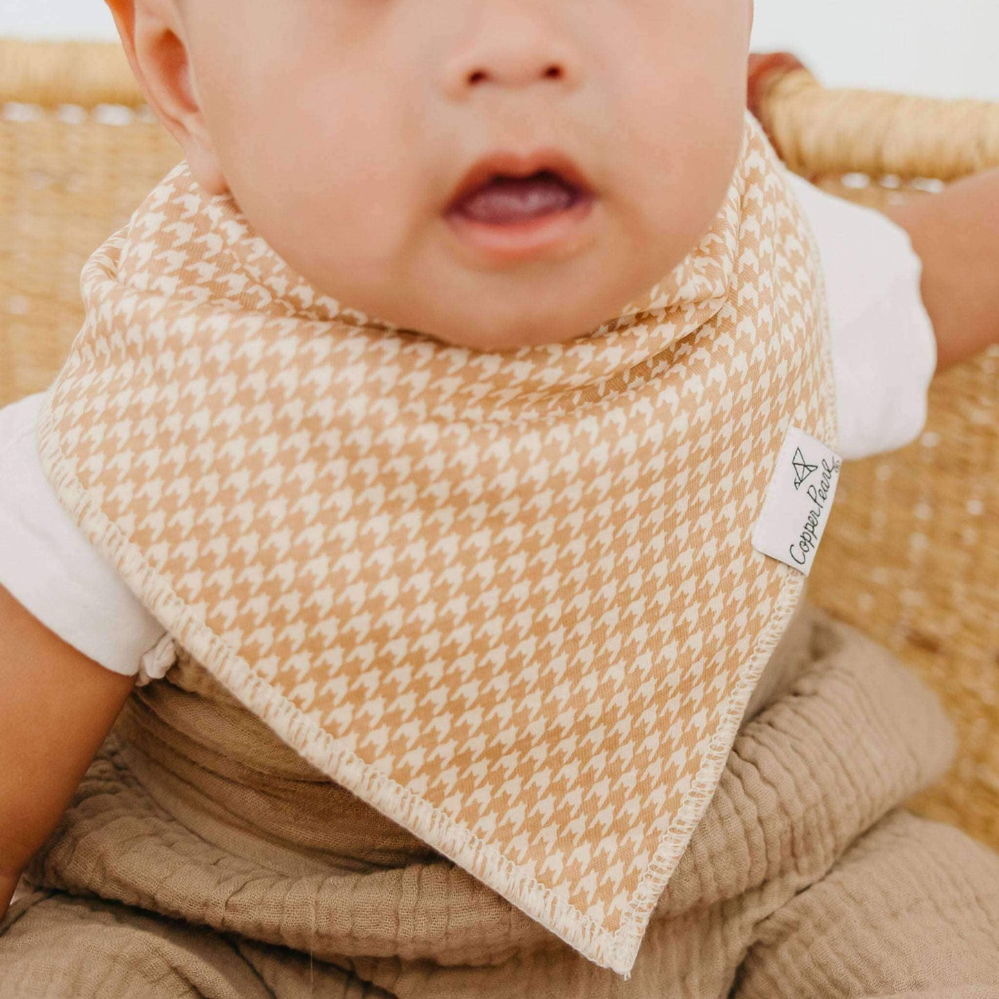 Copper Pearl | 4 Pack Baby Bandana Bibs - Eden