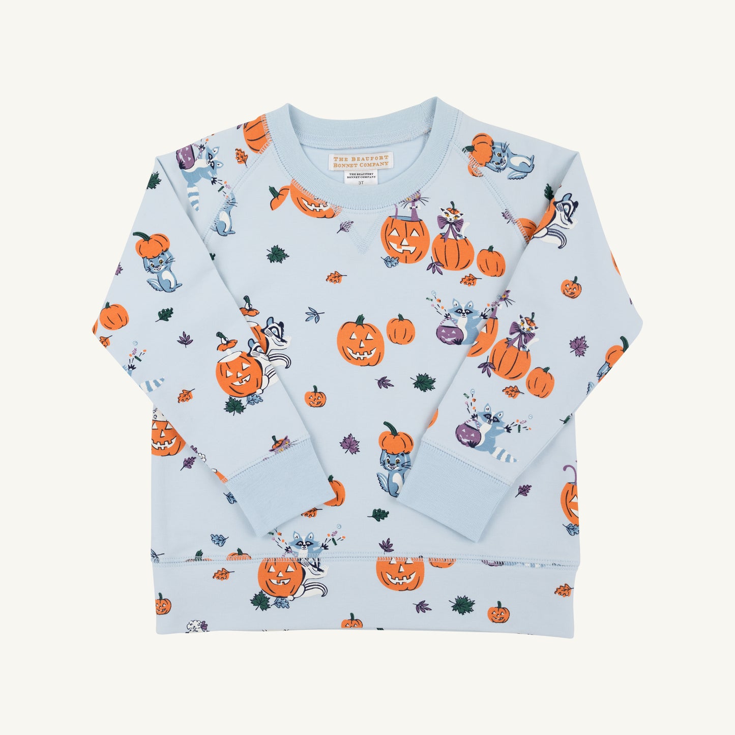 TBBC | Boys French Terry Cassidy Comfy Crewneck - Candy and Critters (Buckhead Blue)/Buckhead Blue