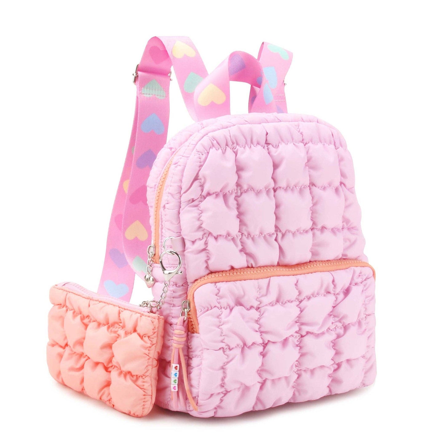 OMG Accessories - Quilted Scrunchies Mini Backpack with Coin Purse
