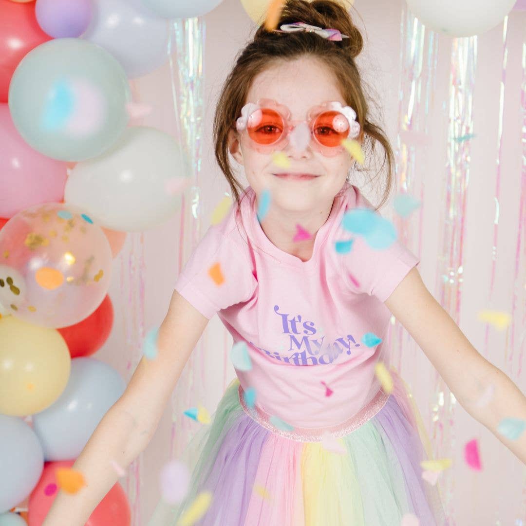 Sweet Wink - Pastel Rainbow Bow #4 Clip - Kids Birthday Hair Clip