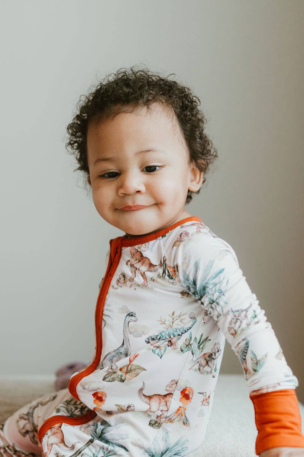Jurassic Dreams (dinosaurs) Baby Bamboo Zipper Romper