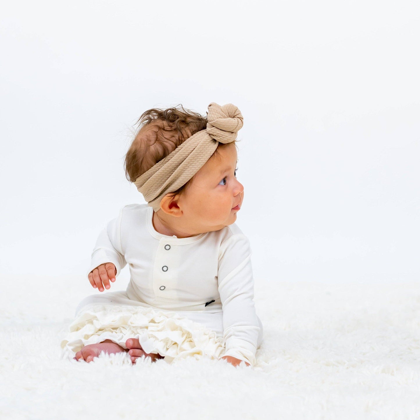 Ruffle Gown© and Knot Hat - Pink Blush