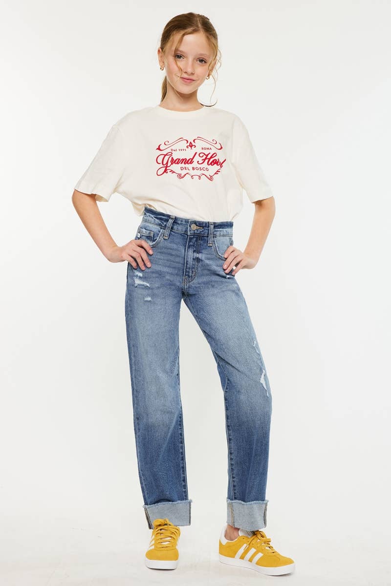 Kan Can USA - Nia High Rise Straight Jeans