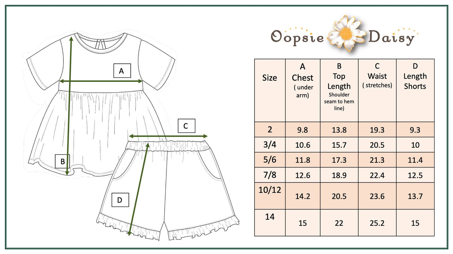 Sand Blush Stripe Ruffle Short Set