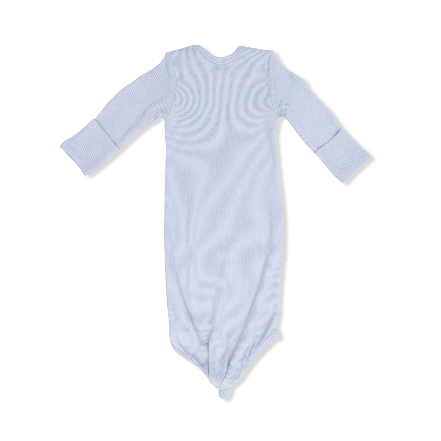 Angel Dear - Solid Niagara Mist Rib - Knotted Gown & Hat