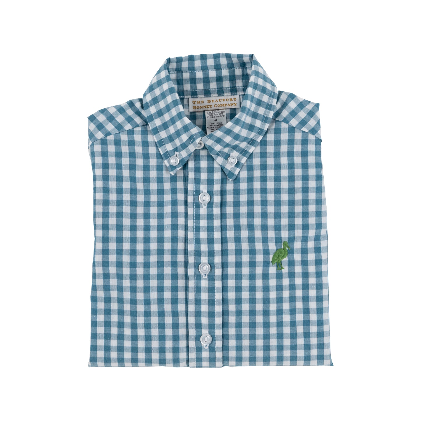 Dean's List Dress Shirt - Barnsley Blue Gingham/Gallatin Green Stork