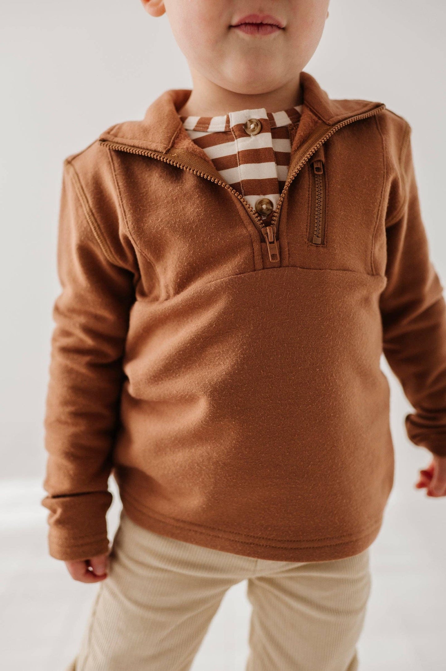 Boden 3/4 Zip Fleece Sweatshirt