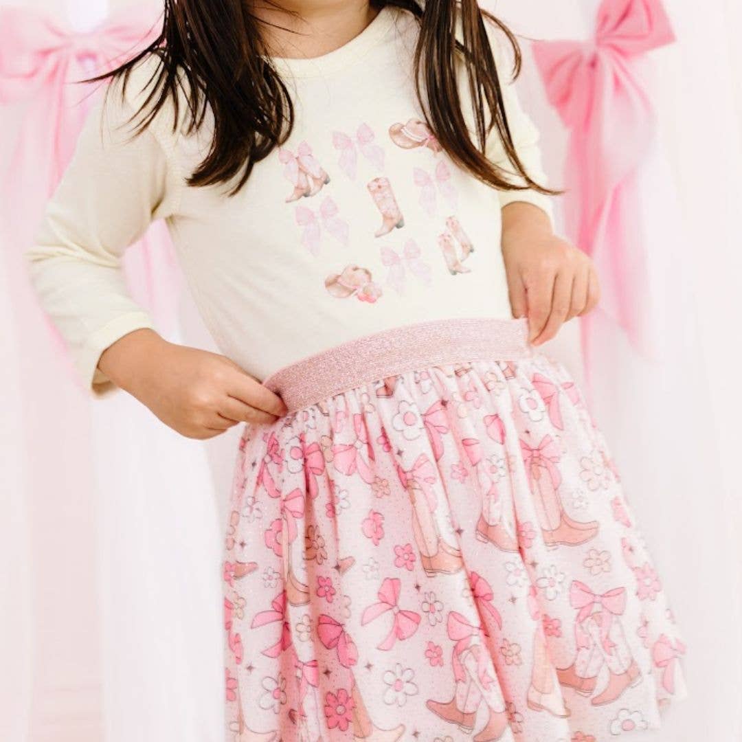 Boots and Bows Cowgirl Long Sleeve Bodysuit