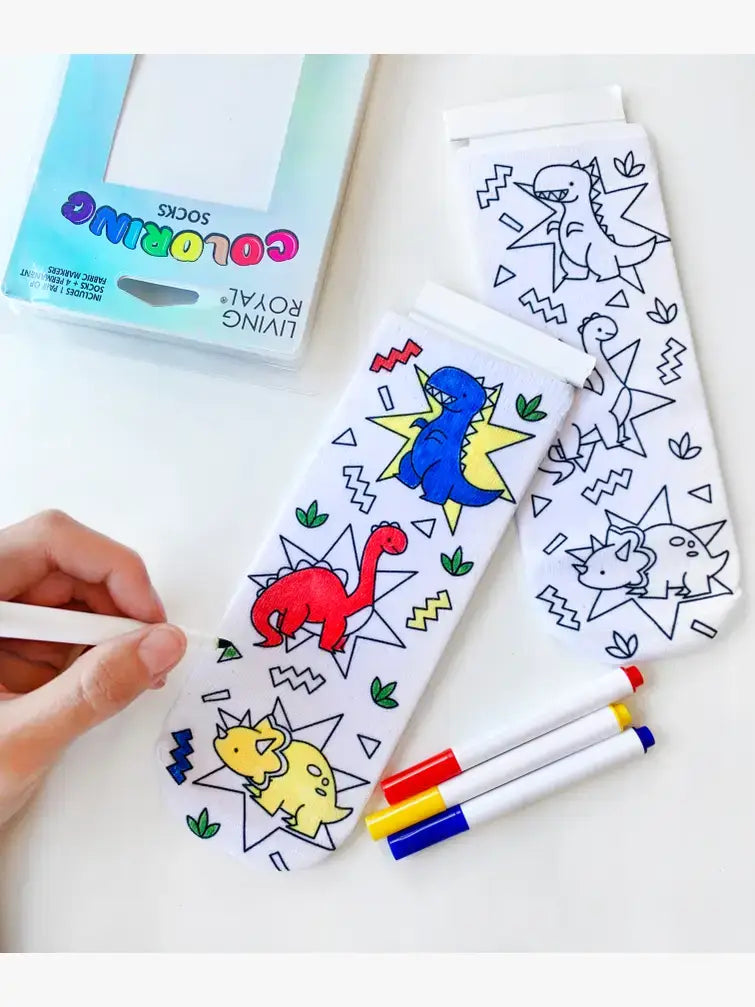 Ankle Socks - DIY Coloring Kit - Whimsical Butterflies