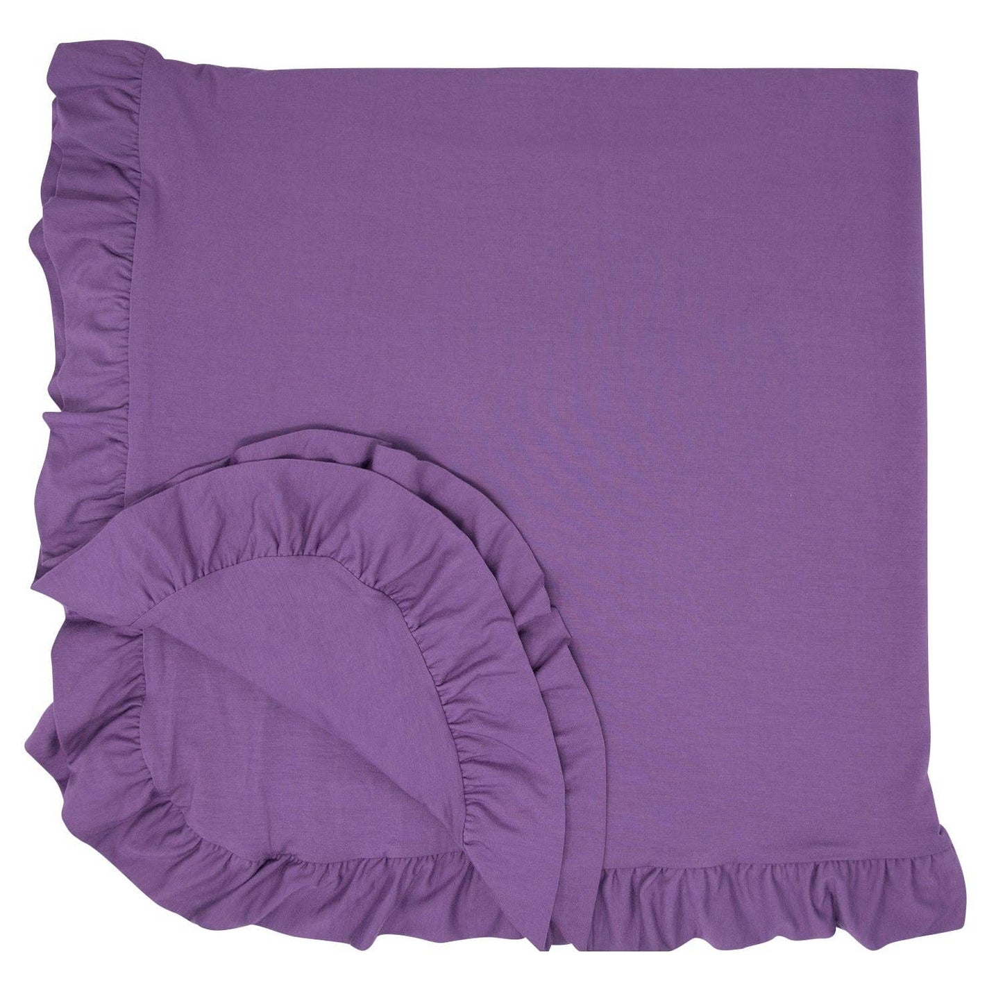 Sweet Bamboo - Ruffle Blanket - Grape Jelly